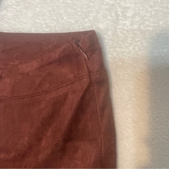 NWT Ryu Brown Faux Suede High Low Hippie Bellbottom Flare Pants Women’s Medium - Picture 10 of 11
